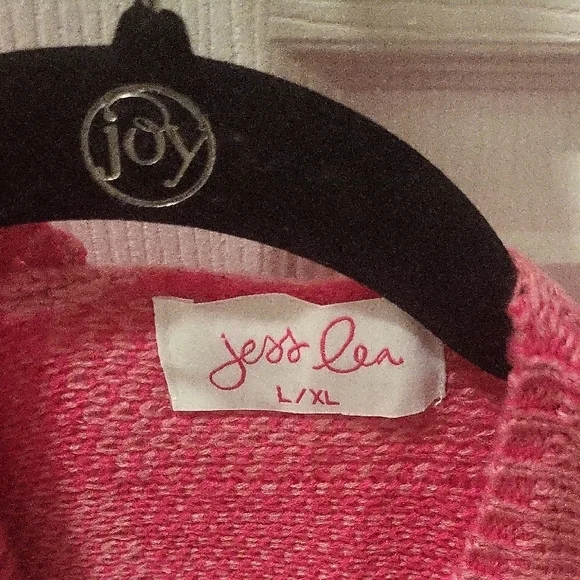 Vibrant Pink and Cream Cardigan - Picture 2 of 2